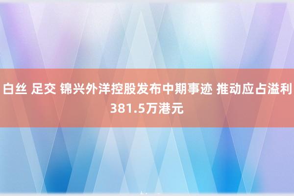 白丝 足交 锦兴外洋控股发布中期事迹 推动应占溢利381.5万港元